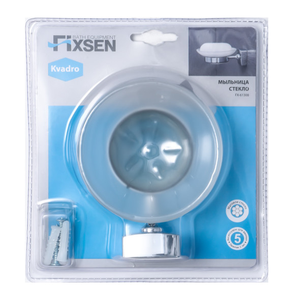 Мыльница FIXSEN Kvadro стекло (FX-61308)