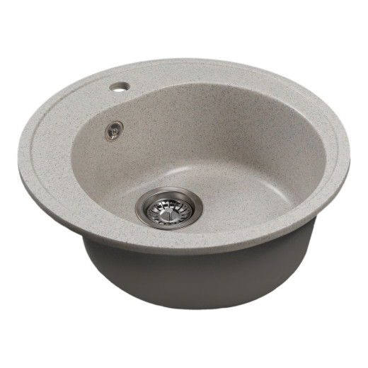 Мойкa MIXLINE МЛ-ГМС102 (ML-GMS102) СТАНДАРТ круглая, серый (310), 500 мм (глуб. чаши 170) (558090)