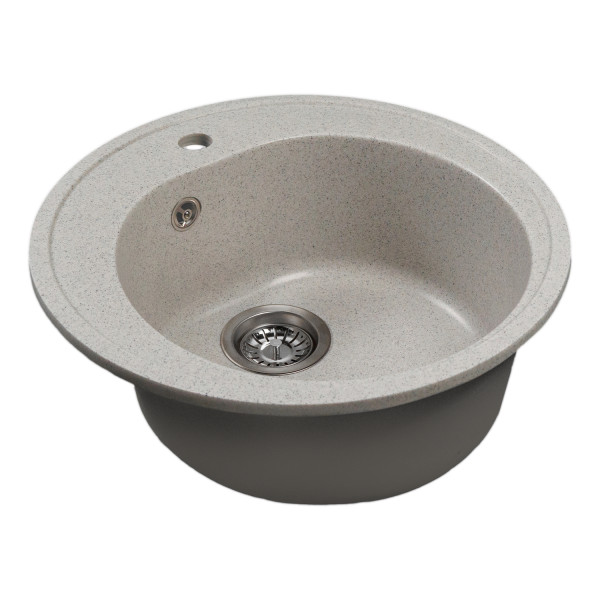 Мойкa MIXLINE МЛ-ГМС102 (ML-GMS102) СТАНДАРТ круглая, серый (310), 500 мм (глуб. чаши 170) (558090)