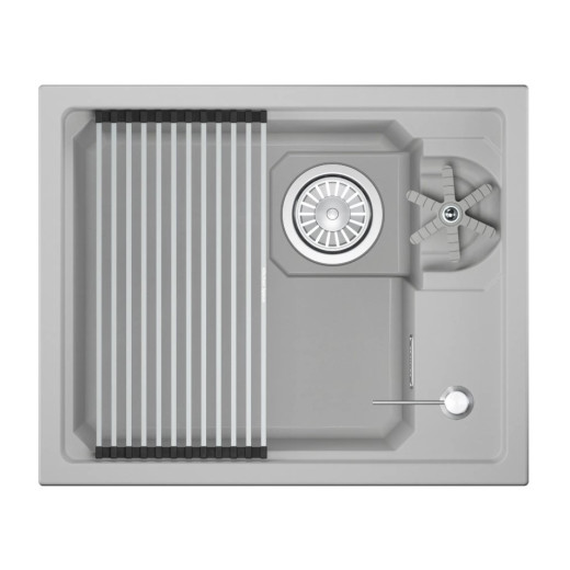 Кухонная мойка GRANULA KITCHEN SPACE RINZER кварц (5505RU, АРКТИК)