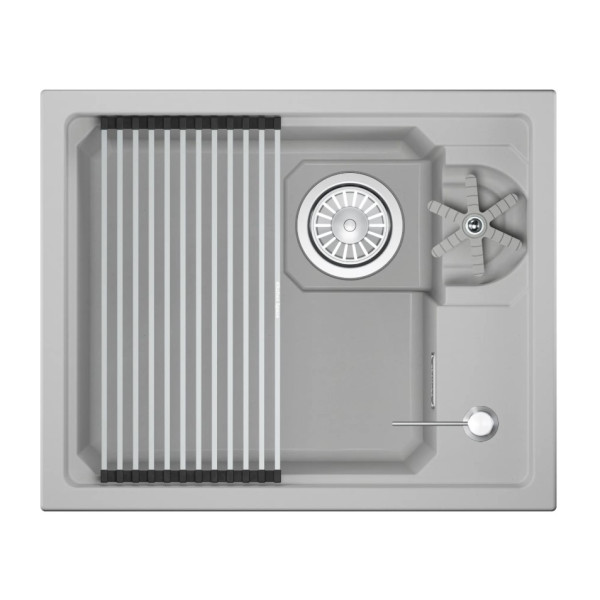 Кухонная мойка GRANULA KITCHEN SPACE RINZER кварц (5505RU, АРКТИК)