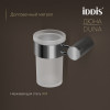 Стакан IDDIS Дюна (Duna) матовое стекло, нержавеющая сталь, хром глянцевый (DUNSBG1i45)