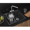 Кухонная мойка GRANULA KITCHEN SPACE RINZER кварц (5807R, ЧЕРНЫЙ)
