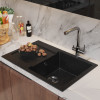 Мойка MIXLINE ML-GM31 с крылом черная (308) 770*500*190мм NEW (552189)