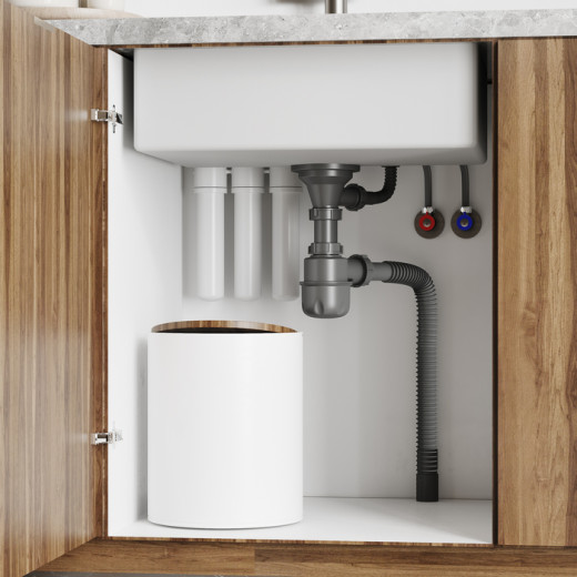 Сифон бутылочный IDDIS Optima Home 3.1/2x40мм, с выпуском, гофротрубой и переливом (900CVG0P10VD)