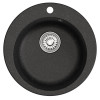 Мойкa MIXLINE ML-GM13 круглая черная (308) 495мм (глуб. чаши 200) NEW (551890)