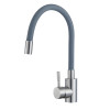 Смеситель для кухонной мойки с гибким изливом RUSH Симпл (Simple) серый (SUS7335-61Grey)