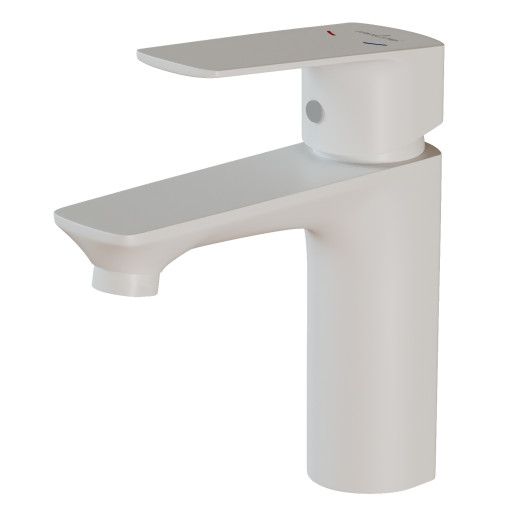 Смеситель для раковины 40k MIXLINE МЛ15-04 (ML15-04W) б/отв п/гайку (без подводки) БЕЛЫЙ (556656)