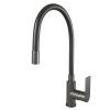 Смеситель для кухни 35к MIXLINE МЛ33-098Г(ML33-098GR) "Сити" гибкий излив боковая ручка б/отв ГРАФИТ (556597)