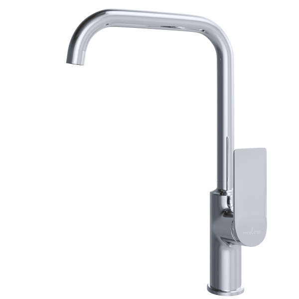 Смеситель для кухни 35k MIXLINE ML24-032 "Unito" высокий излив боковая ручка (550753)