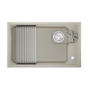 Кухонная мойка GRANULA KITCHEN SPACE RINZER кварц (7309RU, КРЕМАН)