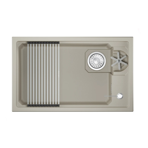 Кухонная мойка GRANULA KITCHEN SPACE RINZER кварц (7309RU, КРЕМАН)