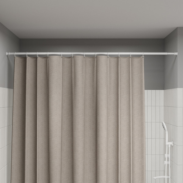 Карниз для ванной комнаты, 110-200 см, белый матовый, Elegante, IDDIS, (RSW0120i14)