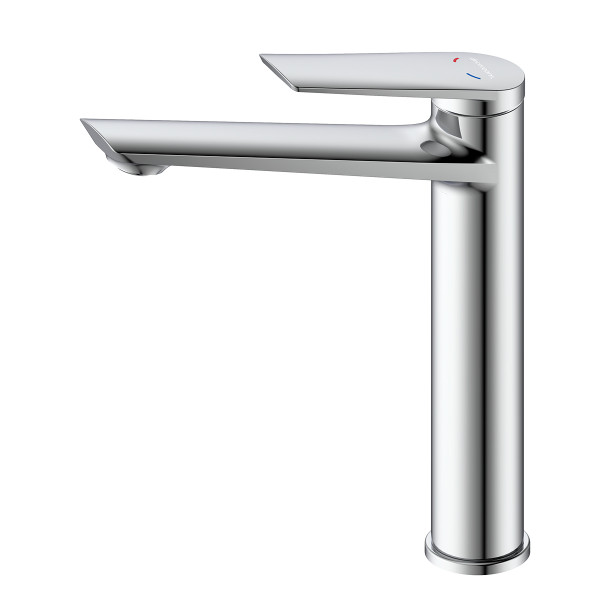 Смеситель DECOROOM DR24 для умывальника высокий монолитный (DR24013)