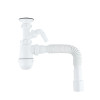 Сифон бутылочный IDDIS Optima Home 1.1/2x40мм, с выпуском, гофротрубой 40/50мм и отводом (900AVG1010VD)
