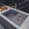 Мойка MIXLINE ML-GM19 с крылом графит (342) 750*495*200мм NEW (551988)