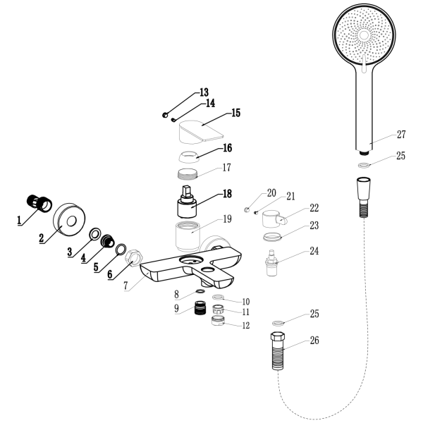 Смеситель для ванны Fmark (FS8803H)