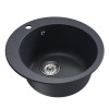 Мойкa MIXLINE ML-GM13 круглая антрацит (343) 495мм (глуб. чаши 200) NEW (551897)