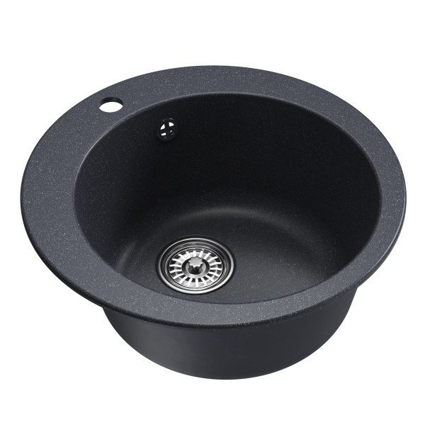 Мойкa MIXLINE ML-GM13 круглая антрацит (343) 495мм (глуб. чаши 200) NEW (551897)