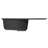 Мойка MIXLINE ML-GM16 овальная с крылом, черная 730*460*180мм (551926)