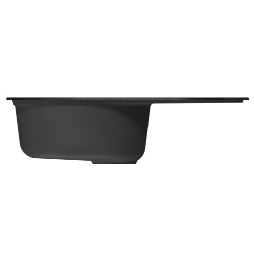 Мойка MIXLINE ML-GM16 овальная с крылом, черная 730*460*180мм (551926)