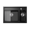Кухонная мойка GRANULA Kitchen Space (7302, ШВАРЦ)