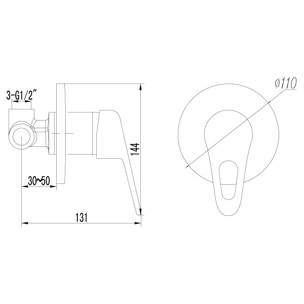 Смеситель для душа Lemark Luna (LM4123C)