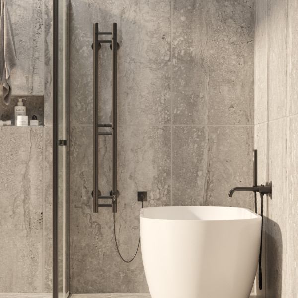 Полотенцесушитель MIXLINE MOON BLACK 120/10 (таймер,103 Вт) электрический ЧЕРНЫЙ (556251)