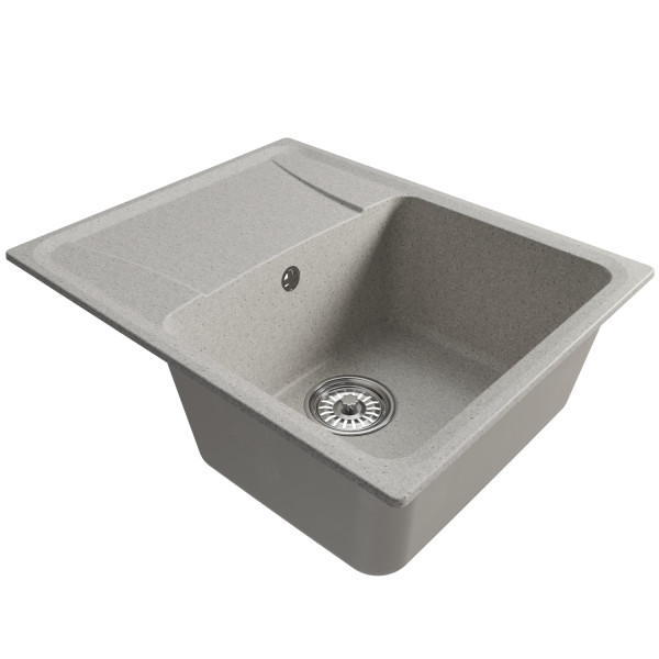 Мойка MIXLINE ML-GM26 С КРЫЛОМ, СЕРАЯ (310), 580*470*190ММ (552079)