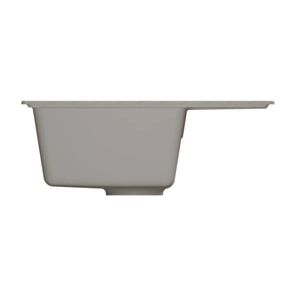 Мойкa MIXLINE МЛ-ГМУ05 (ML-GMU05) УЛЬТРА с крылом, серый камень, 575*495 мм (глуб. чаши 190) (556726)