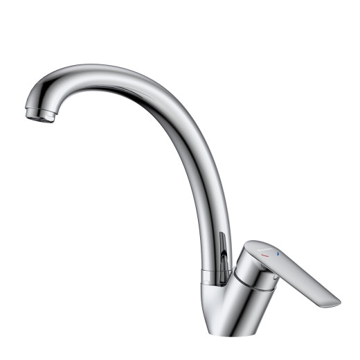 Смеситель DECOROOM DR27 для кухни с высоким поворотным изливом (DR27021)