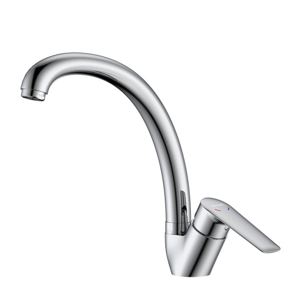 Смеситель DECOROOM DR27 для кухни с высоким поворотным изливом (DR27021)