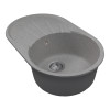 Мойка MIXLINE МЛ-ГМС105 (ML-GMS105) СТАНДАРТ овальная с крылом, темно-серый (309), 740*460*190мм (558125)