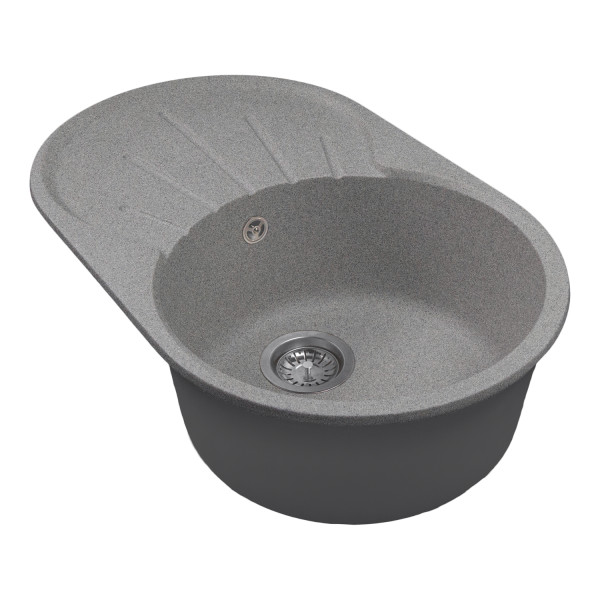 Мойка MIXLINE МЛ-ГМС105 (ML-GMS105) СТАНДАРТ овальная с крылом, темно-серый (309), 740*460*190мм (558125)
