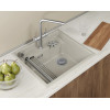 Кухонная мойка GRANULA KITCHEN SPACE RINZER кварц (5807R, КРЕМАН)