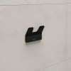 Крючок двойной Lemark SMOOTH LINE для полотенец и халатов, чёрный матовый (9712005)