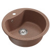 Мойкa MIXLINE ML-GM09 круглая терракотовая (307) 510 мм (глуб. чаши 190) NEW (551794)