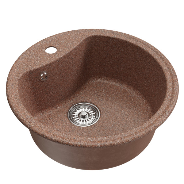 Мойкa MIXLINE ML-GM09 круглая терракотовая (307) 510 мм (глуб. чаши 190) NEW (551794)