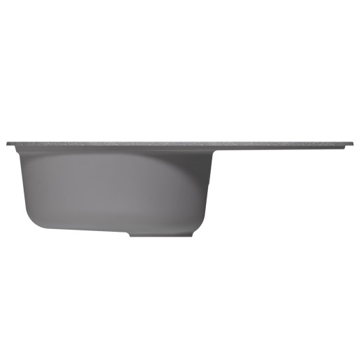 Мойка MIXLINE ML-GM16 овальная с крылом  графит (342) 730*460*180мм NEW (551932)