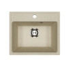 Мойкa MIXLINE МЛ-ГМУ03 (ML-GMU03) УЛЬТРА прямоугольная, бежевый камень, 490*420 мм (глуб. чаши 170) (556718)