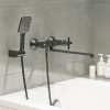 Смеситель для ванны и раковины MIXLINE ML38-02 "Graphite" 1/2 кер. графит (553898)