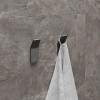 Крючок одинарный Lemark SMOOTH LINE для полотенец и халатов, графит (9716003)