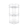 Полка трёхъярусная угловая Milardo Grid проволока стальная, хром (GRICC3CM44)