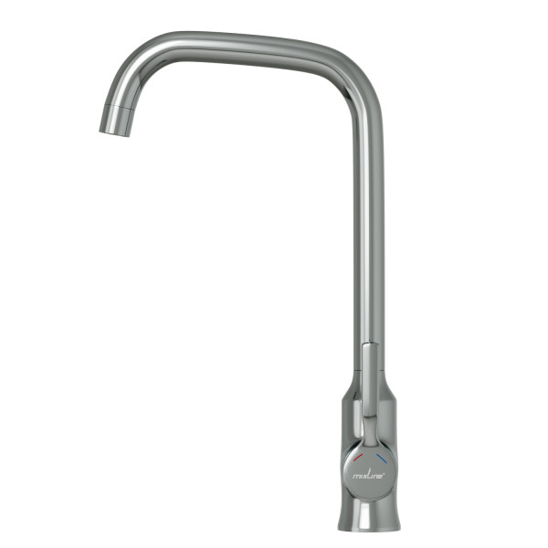 Смеситель для кухни MIXLINE ML40-032 "Flat" 35k высокий излив боковая ручка (553906)