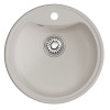 Мойкa MIXLINE ML-GM09 круглая ультра-белая (341) 510 мм (глуб. чаши 190) NEW (551802)