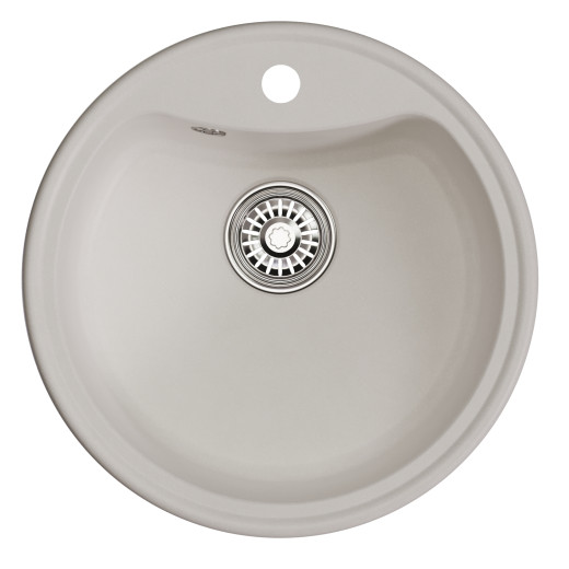 Мойкa MIXLINE ML-GM09 круглая  ультра-белая  (341) 510 мм (глуб. чаши 190) NEW (551802)