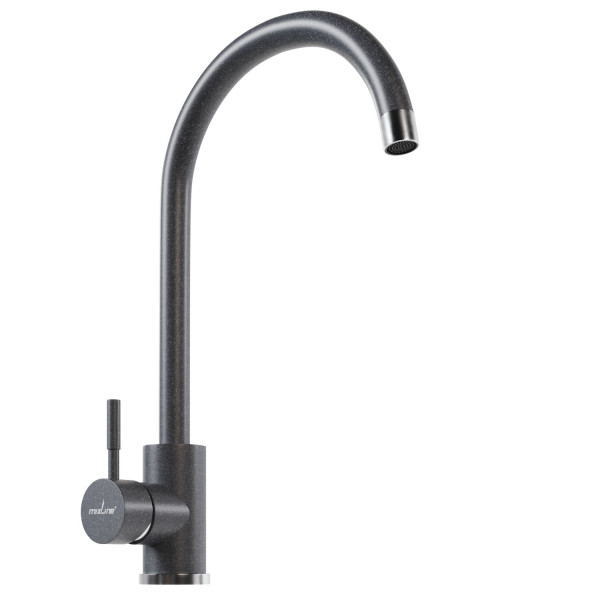 Смеситель для кухни MIXLINE ML-GS15 35к (309) темно-серый высок. излив (550690)