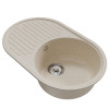Мойка MIXLINE ML-GM16 овальная с крылом бежевая (328) 730*460*180мм NEW (551929)