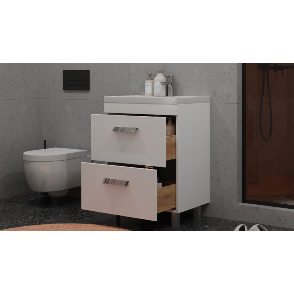 Тумба напольная Velvex Orlando 60 белый матовый под умывальник rkCla.60-81 (Classica 60) (tn.ORL.CLA.60.2Y белый матовый)
