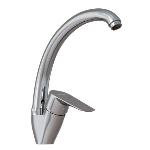 Смеситель для кухни 35k MIXLINE МЛ14-031(ML14-031)выс.излив б/отв боковая п/гайку (без подводки) (556611)